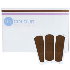 MON1183080BX - Tru-Colour - Adhesive Strip 1 X 3 Fabric Rectangle Dark Brown Sterile, 1500EA/BX