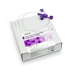 McKesson Enteral Feeding Extension Set 24 Inch, Enfit, Y-Port, Right Angle Connector and Clamp, NonSterile, 5/BX