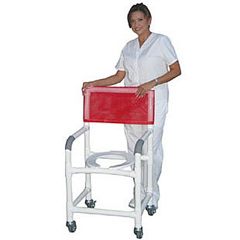 MON718660EA - MJM International - Shower Chair With Arms PVC Mesh Backrest 21 Inch