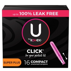 Kimberly Clark Professional Tampon U by Kotex Click Super Plus Absorbency Plastic Applicator Individually Wrapped