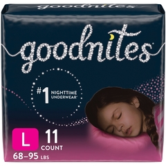 Kimberly Clark Professional Female Youth Absorbent Underwear GoodNites&reg; Pull On with Tear Away Seams Size 5 / Large Disposable Heavy Absorbency, 11/PK