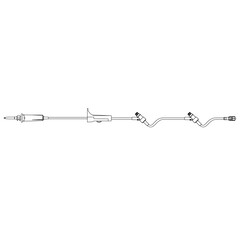 B. Braun Primary IV Administration Set SafeDay Gravity 2 Ports 15 Drops / mL Drip Rate Without Filter 126 Inch Tubing Solution Without Flow Regulator