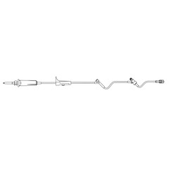 B. Braun Primary IV Administration Set Outlook&reg; Pump Filterflow&reg; Gravity 2 Ports 10 Drops / mL Drip Rate Without Filter 88 Inch Tubing Solution Without Flow Regulator, 50/CS