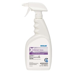 Ecolab&reg; Disinfectant 1 Surface Disinfectant Cleaner Bactericidal Pump Spray Liquid 32 oz. Bottle Sweet Scent NonSterile, 6/CS