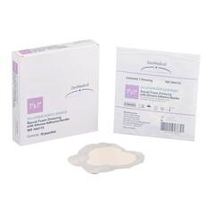 Focus Health Group Foam Dressing Zenifoam Gentle Border 7 X 7 Inch With Border Waterproof Backing Silicone Face and Border Sacral Sterile, 1/EA