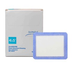 Focus Health Group Super Absorbent Dressing ZeniABSORB 4 X 5 Inch Rectangle, 1/EA