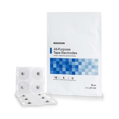 McKesson ECG Monitoring Electrode Snap Connector Conductive Adhesive Gel Tape Backing Adult Non-Radiolucent 50 per Pack