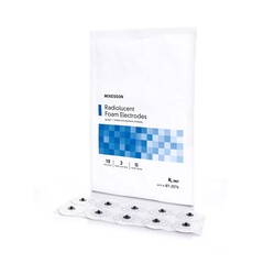 McKesson ECG Monitoring Electrode Snap Connector Conductive Adhesive Gel Tape Backing Adult Radiolucent 30 per Pack