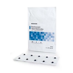 McKesson ECG Monitoring Electrode Snap Connector Conductive Adhesive Gel Tape Backing Adult Radiolucent 5 per Pack