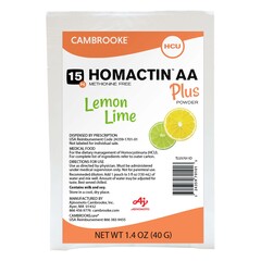 Cambrooke Foods Oral Supplement Homactin AA Plus Lemon-Lime Flavor Powder 1.4 oz. Individual Packet, 30/CS