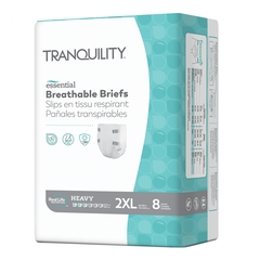 PBE Unisex Adult Incontinence Brief Tranquility&reg; Essential 2X-Large Disposable Heavy Absorbency, 32/CS