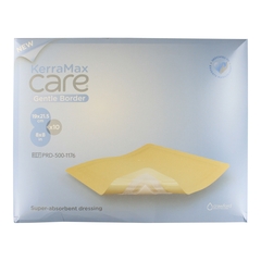 Systagenix Super Absorbent Dressing KerraMax Care Gentle Border 8 X 8 Inch Nonwoven Square Sterile, 1/EA