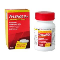 Johnson & Johnson Pain Relief Tylenol&reg; Arthritis 650 mg Strength Acetaminophen Caplet 100 per Bottle
