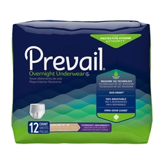 First Quality Unisex Adult Absorbent Underwear Prevail Overnight Pull On with Tear Away Seams Disposable Heavy Absorbency, 48/CS
