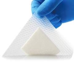 MPM Medical Super Absorbent Dressing ExcelSAP Silicone Adhesive 4 X 4 Inch Square