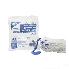 Dukal Surgical Laparotomy Sponge X-Ray Detectable Cotton 18 X 18 Inch 5 Count Pack Sterile, 20/CS