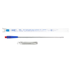 HR Pharmaceuticals Urethral Catheter TruCath Straight Tip Hydrophilic Coated PVC 18 Fr. 16 Inch, 300/CS