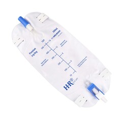HR Pharmaceuticals Urinary Leg Bag TruCath Premium Without Valve Sterile 500 mL Vinyl / Flocked