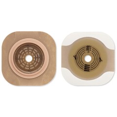 Hollister Ostomy Barrier New Image™ Flat CeraPlus™ Precut, Extended Wear Adhesive Tape Borders 1-3/4 Inch Flange Green Code 1-1/4 Inch Opening