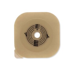 Hollister Ostomy Barrier New Image™ Flat CeraPlus™ Precut, Extended Wear Without Tape 1-3/4 Inch Flange Green Code 1 Inch Opening, 5/BX
