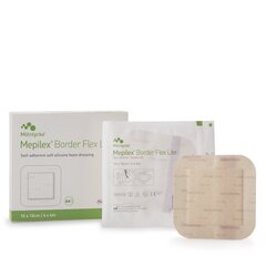 Molnlycke Healthcare Silicone Foam Dressing Mepilex Border Flex Lite 4 X 4 Inch Square Adhesive with Border Sterile, 5/BX