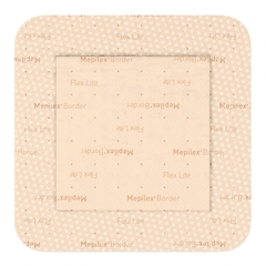 Molnlycke Healthcare Silicone Foam Dressing Mepilex Border Flex Lite 6 X 6 Inch Square Adhesive with Border Sterile, 1/EA