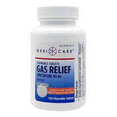 Geri-Care Gas Relief 80 mg Strength Chewable Tablet 100 per Bottle