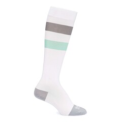 Motif Medical Maternity Compression Socks Motif Medical Knee High Large White / Gray / Green Closed Toe, 1/PR