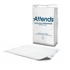 Attends Low Air Loss Underpad Attends Supersorb Advanced 30 X 36 Inch Disposable Dry-Lock Core Heavy Absorbency, 60/CS
