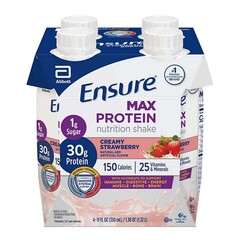 Abbott Nutrition Oral Supplement Ensure&reg; Max Protein Nutrition Shake Creamy Strawberry Flavor Liquid 11 oz. Reclosable Carton, 1/EA