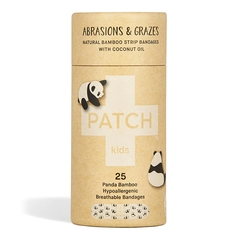 Nutricare Adhesive Strip Patch™ Kids 3/4 X 3 Inch Bamboo s/b Bamboo / Coconut Oil Rectangle Kid Design (Panda) Sterile