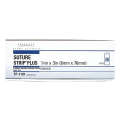 Gentell Skin Closure Strip 1/4 X 3 Inch Non-Woven Polyamide Water Resistant Envelope Tan, 50 EA/BX