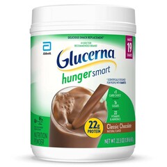 Abbott Nutrition Oral Supplement Glucerna&reg; Hunger Smart&reg; Rich Chocolate Flavor Powder 22.3 oz. Canister, 2/CS