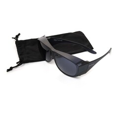 Dioptics Sunglasses Solar Shield&reg; Lite Fits Over Fit Over Polycarbonate Lens Black Frame Over Ear, 1/EA