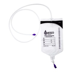 Vesco Medical Enteral Drainage Bag with ENFit™ Connector Vesco Medical™ 60 Inch Tubing 1500 mL Sterile, 30/CS