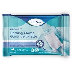 Essity TENA&reg; ProSkin™ Rinse-Free Bathing Glove Wipe, Soft Pack, Water/PEG-8/Dimethicone, Unscented, 225/Case