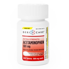 Geri-Care Pain Relief Geri-Care 500 mg Strength Acetaminophen Tablet 200 per Bottle, 1/BO