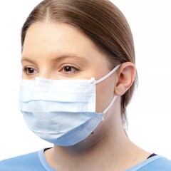 Cardinal Health Procedure Mask Cardinal Health ASTM Level 1 Earloops One Size Fits Most