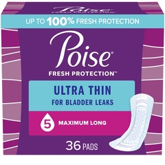 Kimberly Clark Professional Bladder Control Pad Poise Ultra Thin Maximum 14.1 Inch Length Heavy Absorbency Sodium Polyacrylate One Size Fits Most Adult Female Disposable, 72/CS