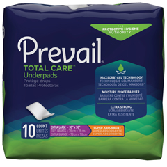 MON852897BG - First Quality - Prevail® Super Absorbent Underpad - Clear Bag, 10 EA/BG