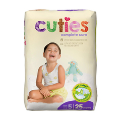 First Quality Unisex Baby Diaper Cuties Complete Care Size 5 Disposable Heavy Absorbency, 200 per Case