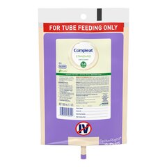 Nestle Healthcare Nutrition Tube Feeding Formula Compleat Standard 1.4 Cal Vanilla Flavor Liquid 1000 mL Ready to Hang Prefilled Container