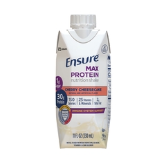 Abbott Nutrition Ensure Max Protein Nutrition Shake, Cherry Cheesecake, 11-ounce carton