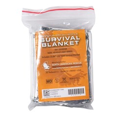 North American Rescue Emergency Blanket North American Rescue&reg; 56 X 84 Inch Mylar / Polyethylene 1.84 oz., 1/EA