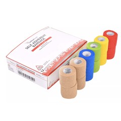 Cardinal Cohesive Bandage 2 Inch X 5 Yard Self-Adherent Closure Assorted Colors NonSterile Standard Compression