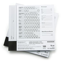 MON976928CS - McKesson - Urine Reagent Test Strip Recording Pad McKesson Consult For use with McKesson CONSULT® 10SG Urine Reagent Strips (MFR # 121-10SG)