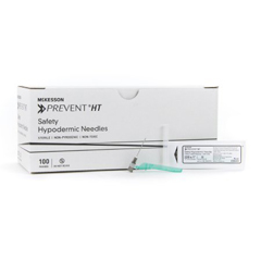 MON721359BX - McKesson - Hypodermic Needle  Prevent® HT Hinged Safety Needle 22 Gauge 1, 100 EA/BX