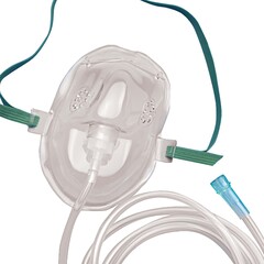 Sun Med NonRebreather Oxygen Mask AirLife Under the Chin Style Adult, 50/CS