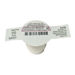 Precision Dose Children's Pain Relief 160 mg / 5 mL Strength Acetaminophen Oral Suspension 30 per Case, 30/CS