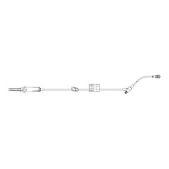 B. Braun Primary IV Administration Set Rate Flow II Gravity 1 Port 15 Drops / mL Drip Rate 15 Micron Filter 82 Inch Tubing Solution Flow Regulator
